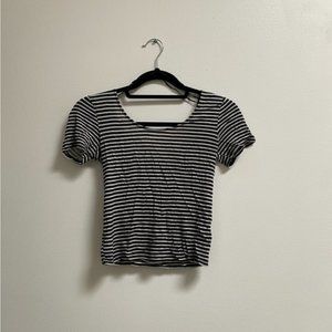 Aeropostale Striped Ballet Midi Top XS